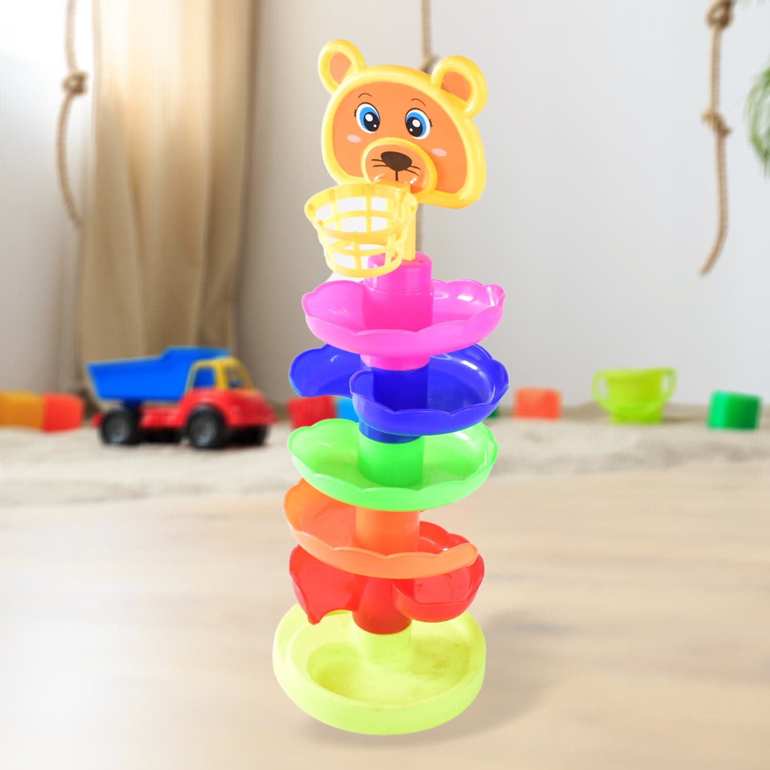 5 Layer Ball Drop and Roll Swirling Tower Educational Toy (1 Pc) thumbnail 8