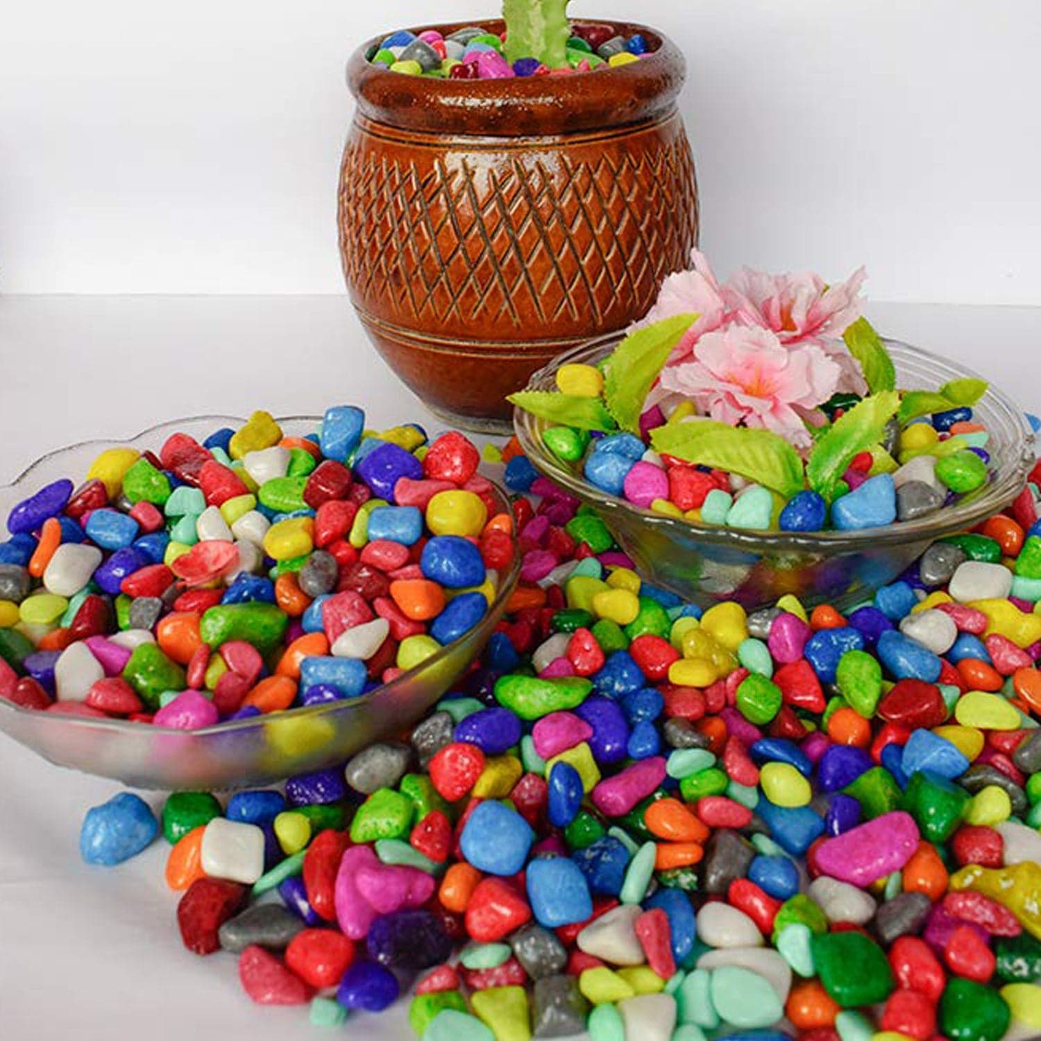 Decorative Stones and Pebbles for Garden, Vase Fillers Multicolor. thumbnail 3