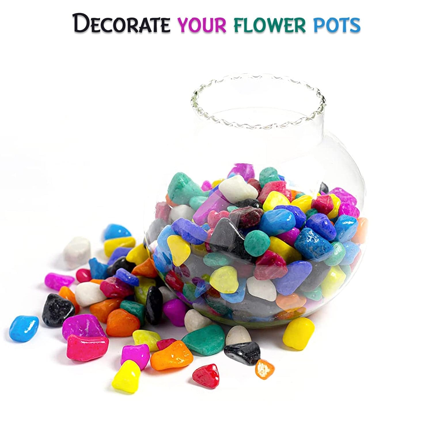 Decorative Stones and Pebbles for Garden, Vase Fillers Multicolor. thumbnail 6