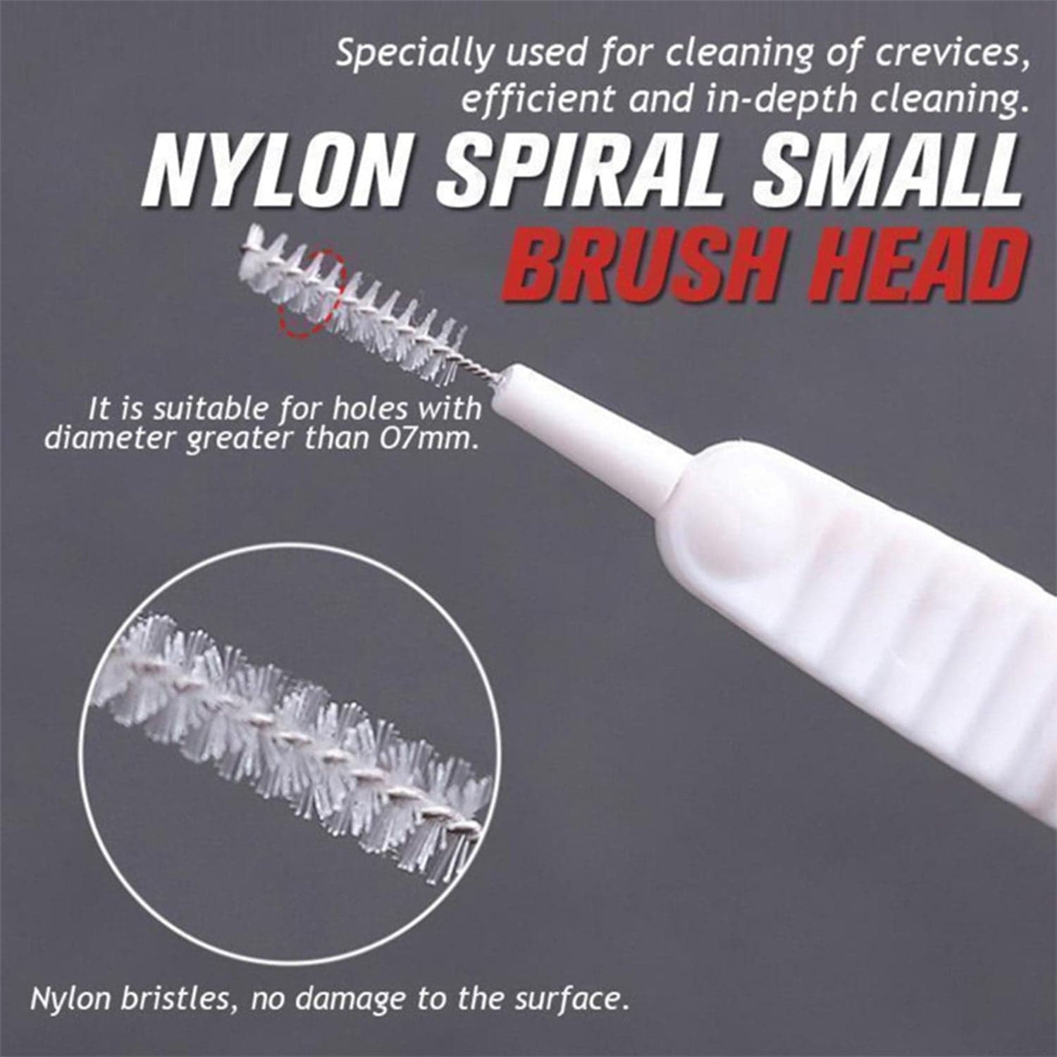 10-Piece Multifunctional Reusable Anti-Clog Shower Nozzle Brush thumbnail 10