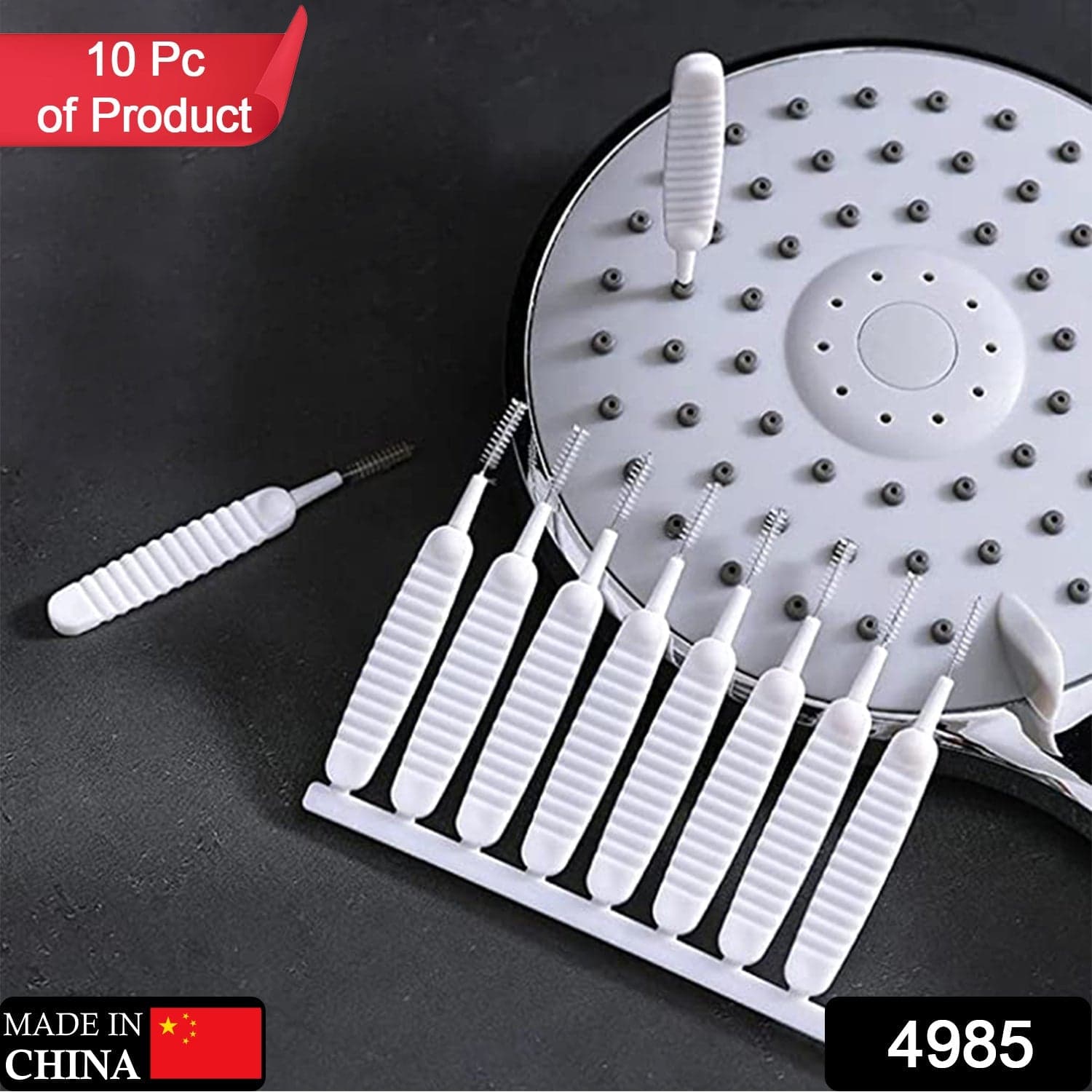 10-Piece Multifunctional Reusable Anti-Clog Shower Nozzle Brush thumbnail 2
