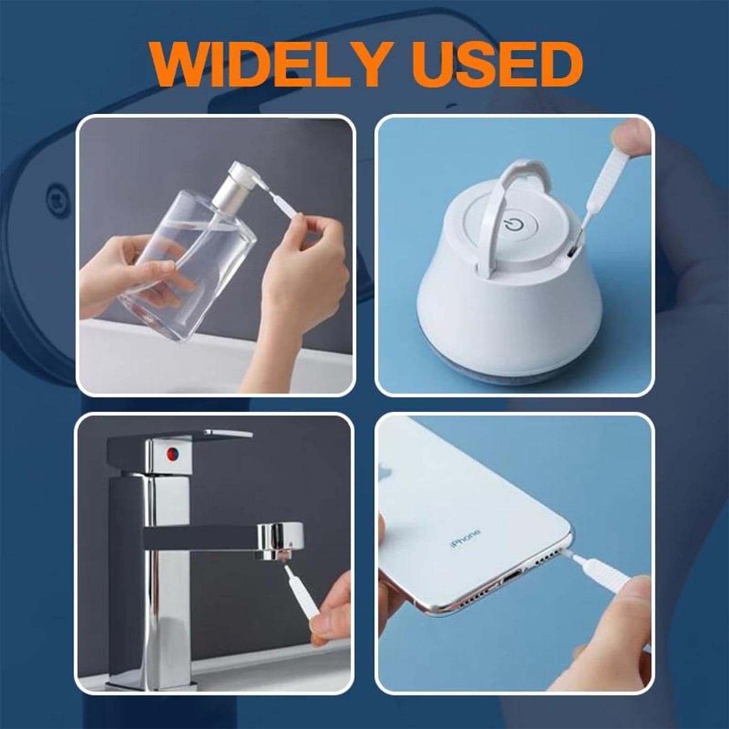 10-Piece Multifunctional Reusable Anti-Clog Shower Nozzle Brush thumbnail 6