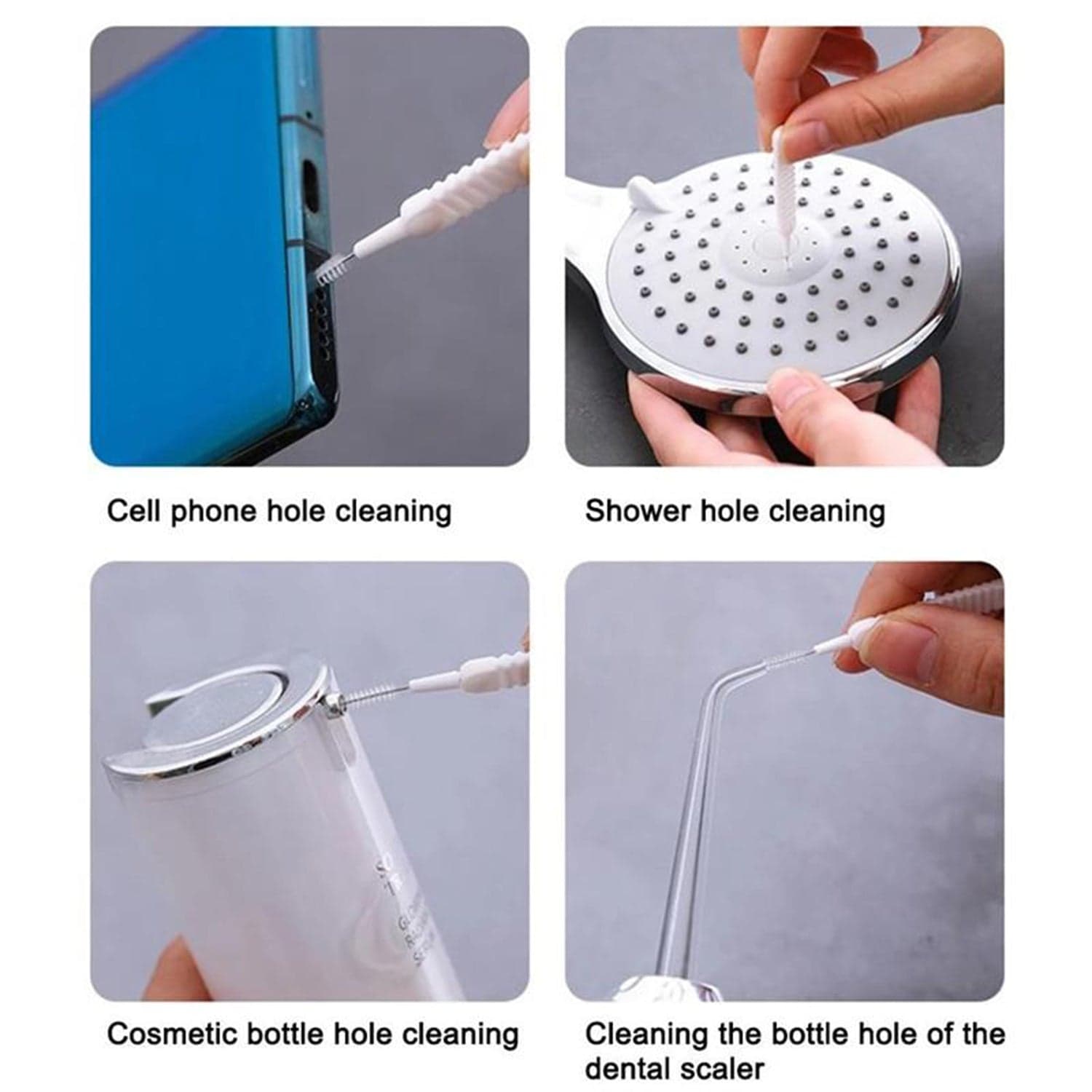 10-Piece Multifunctional Reusable Anti-Clog Shower Nozzle Brush thumbnail 8