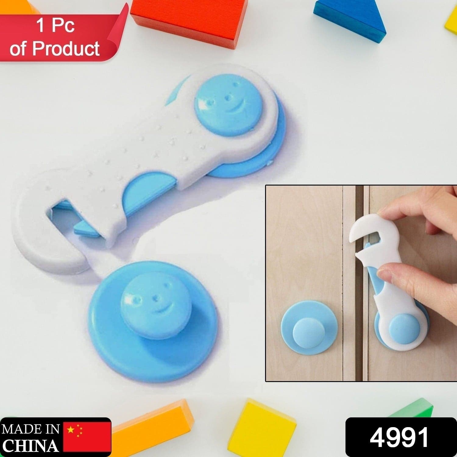 Child Safety lock Proofing for Cabinet Toilet Seat Fridge Door Drawers ( 1 pc) thumbnail 2