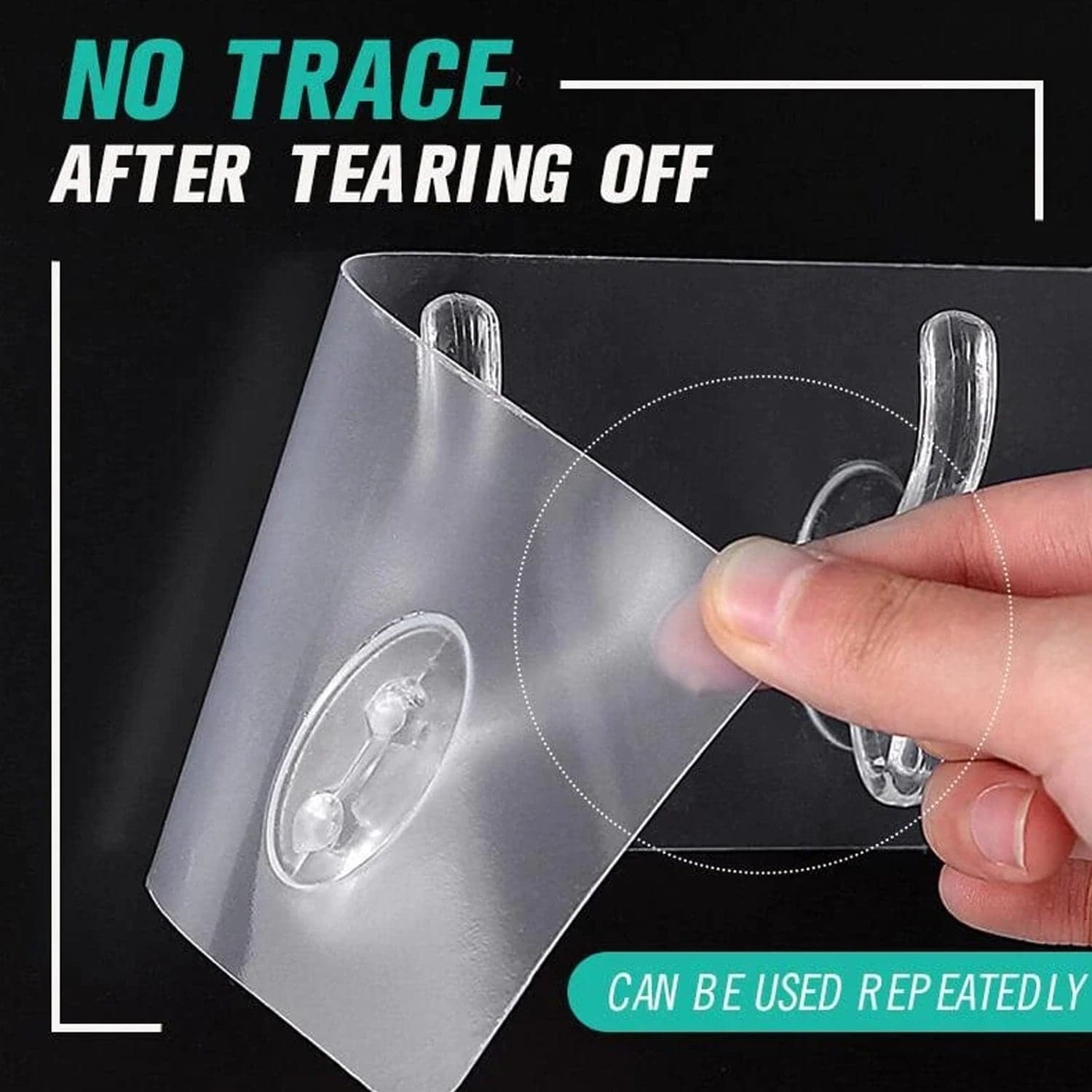 Adhesive Transparent Heavy Duty Wall Hook thumbnail 5