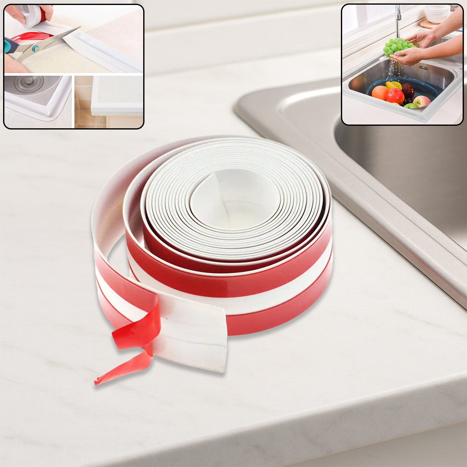 KITCHEN SINK PLATFORM STICKER BATHROOM CORNER TAPE (3.2 METER SIZE) thumbnail 1
