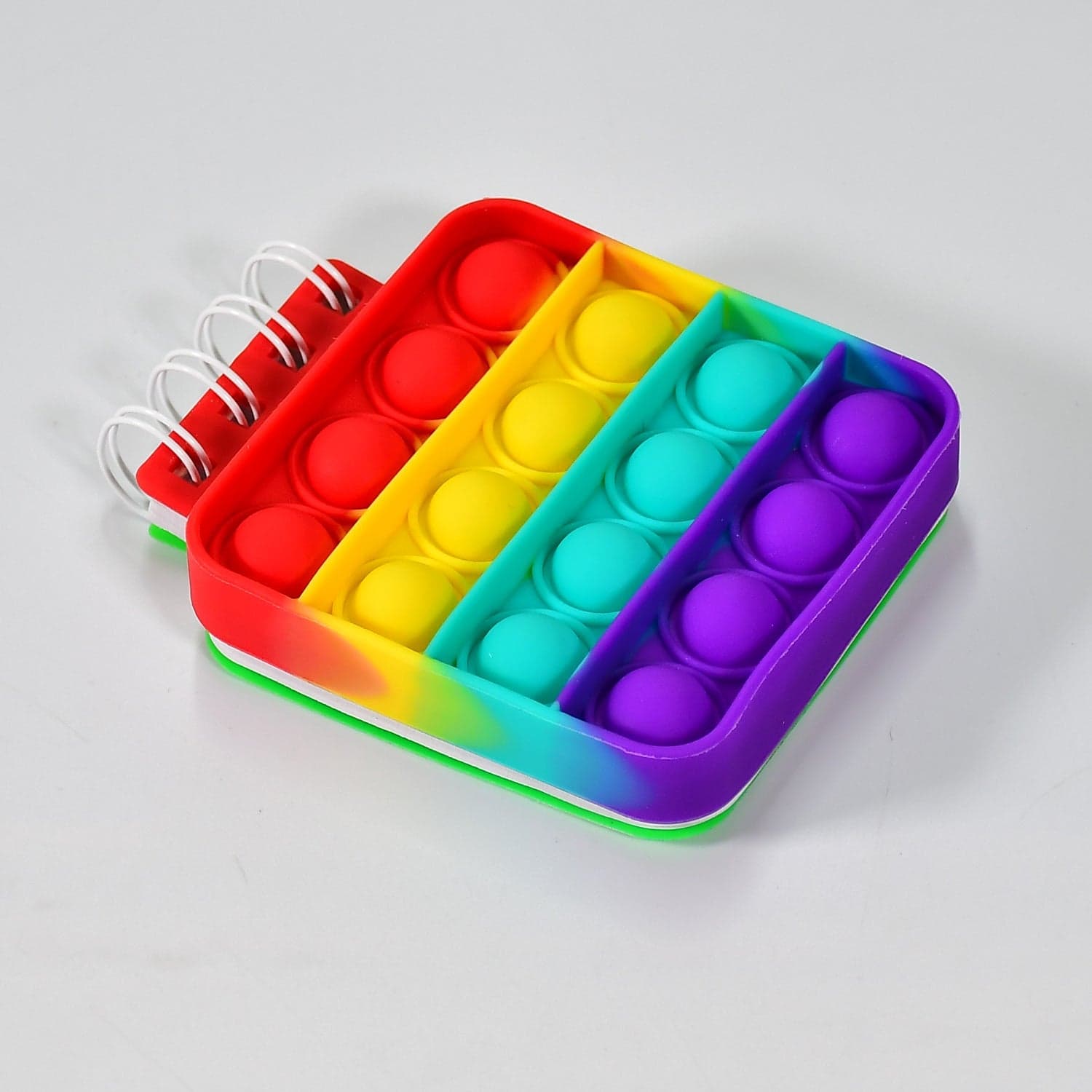 Square it Fidget Spiral Notebook Bubble Push Fidget Silicon Toy Book Stress Relief Anxiety School Stationery Notebook. thumbnail 4