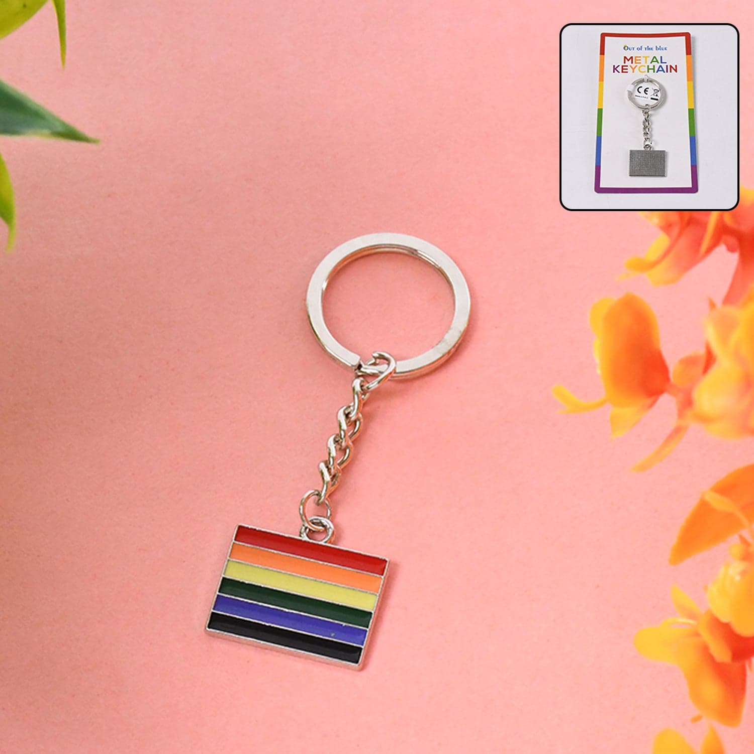 Rainbow Design Metal Keyring Key Chain (1 Pc Mix Design) thumbnail 1