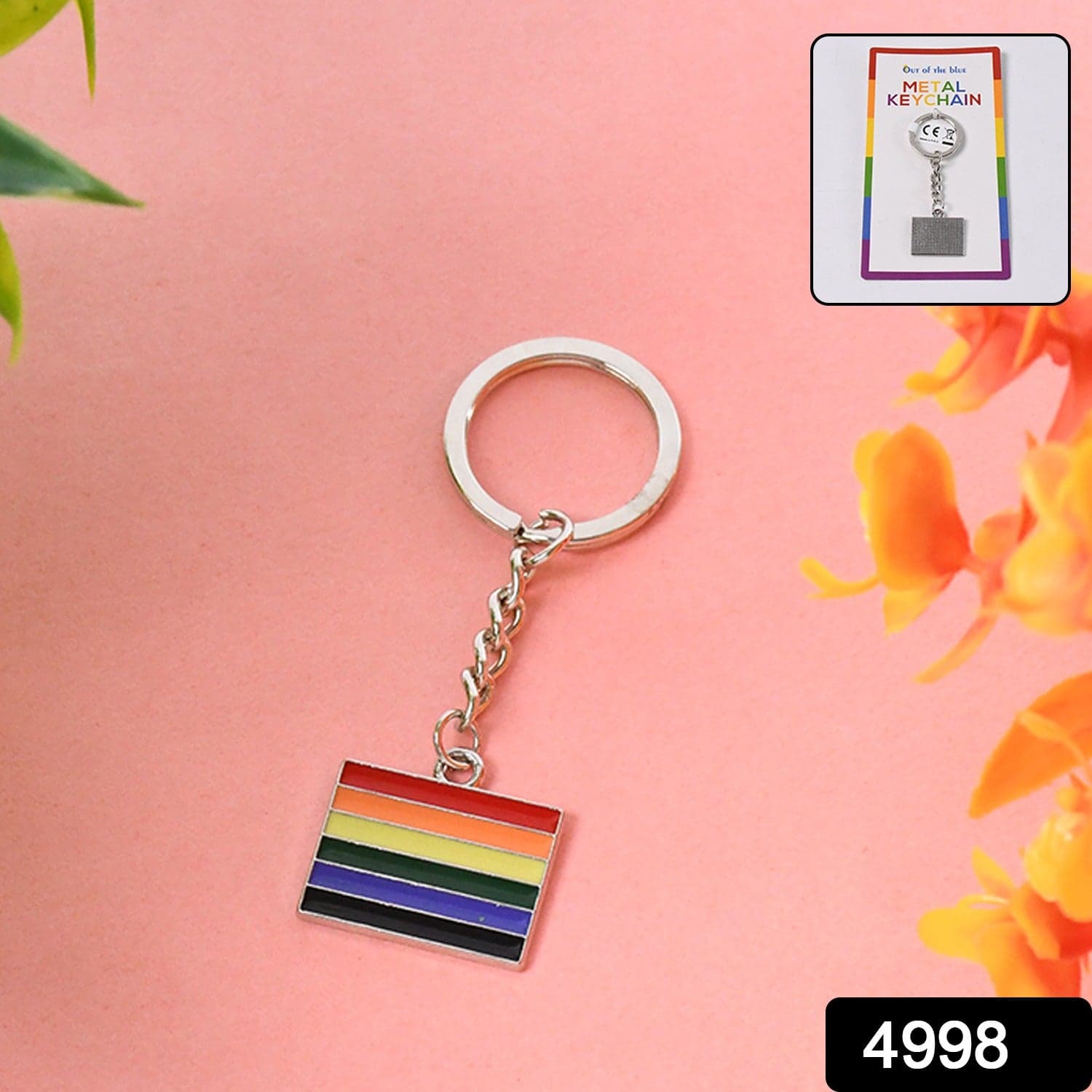 Rainbow Design Metal Keyring Key Chain (1 Pc Mix Design) thumbnail 2