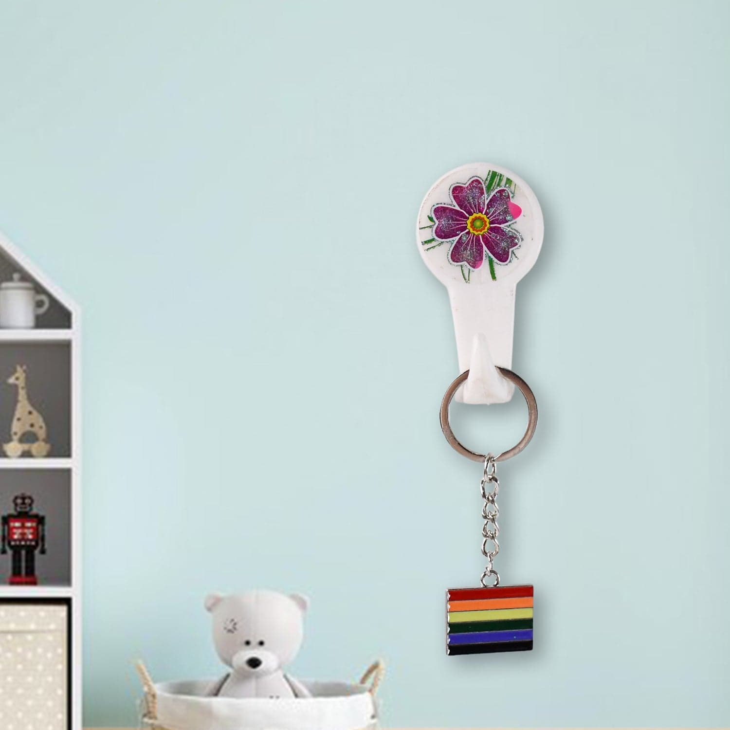 Rainbow Design Metal Keyring Key Chain (1 Pc Mix Design) thumbnail 6