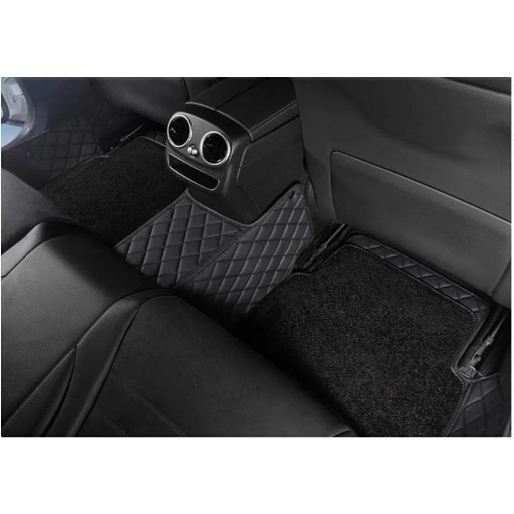 CAPDELL 7D Designer Car Floor Mats For Mahindra Thar Roxx Automatic – Luxury Leather Double Layer, Washable & Durable (3 Pieces, Tan-Golden Beige) thumbnail 5