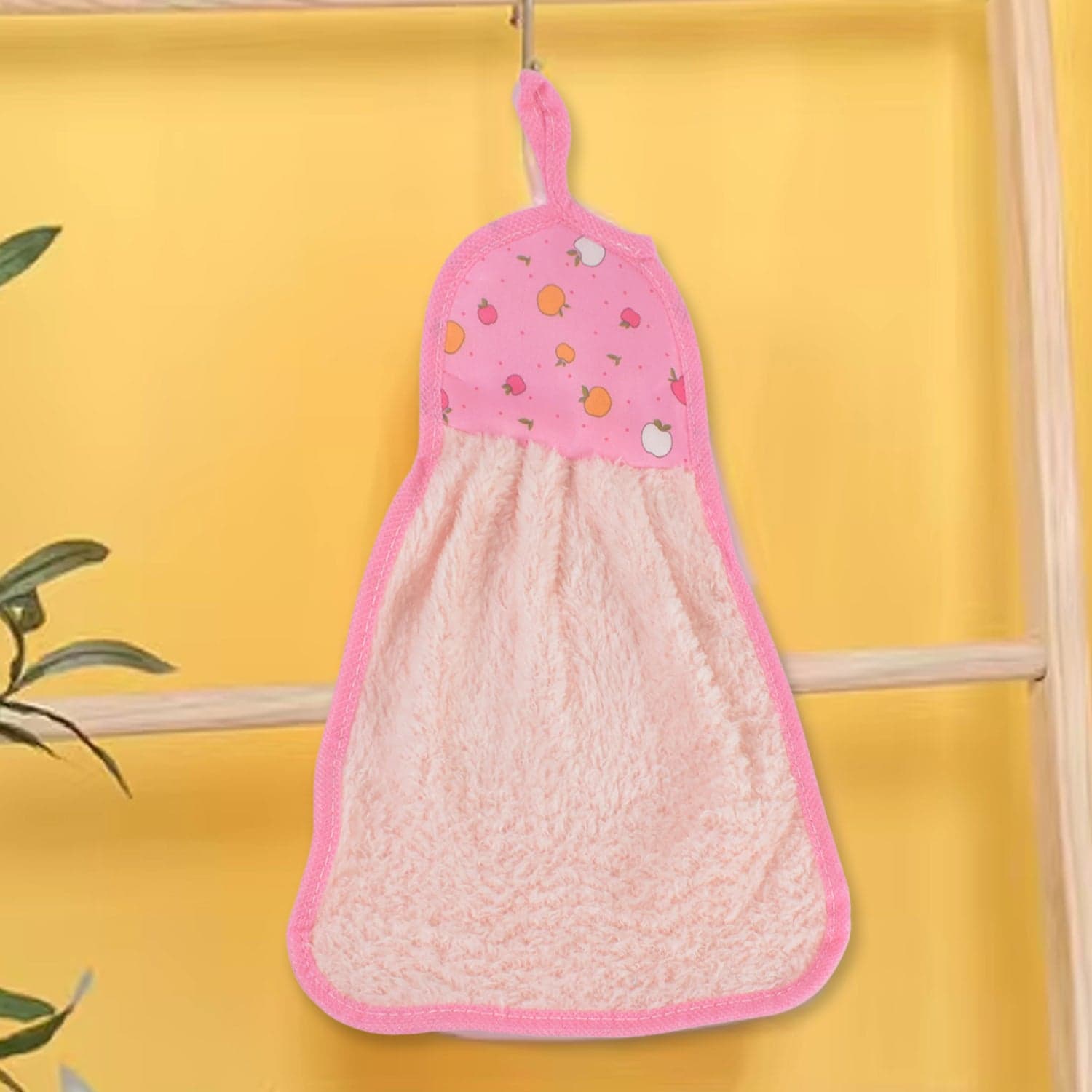 Microfiber Wash Basin Hanging Hand Kitchen Towel Napkin with Loop thumbnail 4