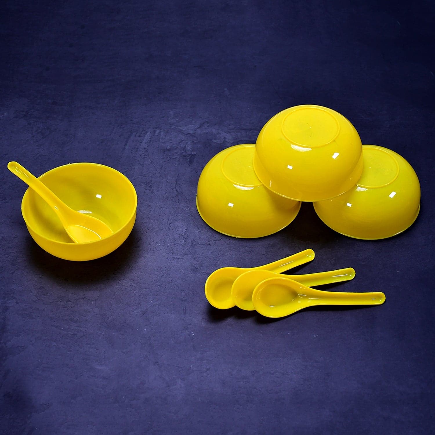 Plastic Soup Bowl & Spoon Set for Kitchen (6-Pcs) thumbnail 4
