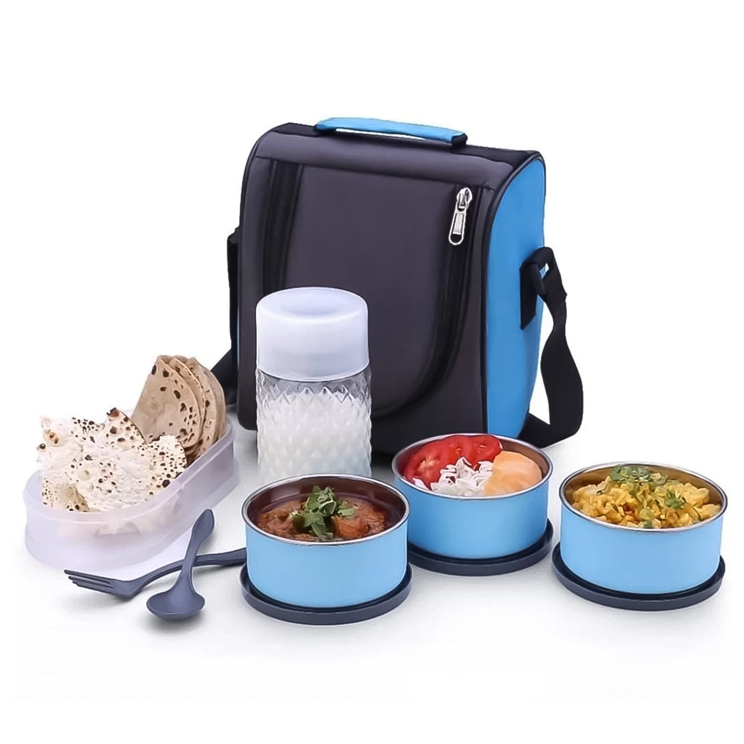 All-in-One Lunch Box with Fabric Bag for Office & School thumbnail 3