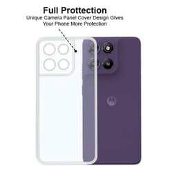 Transparent Back Case Cover For Motorola Moto G67 Power 5G (Soft & Flexible & Camera Protection Back Case)