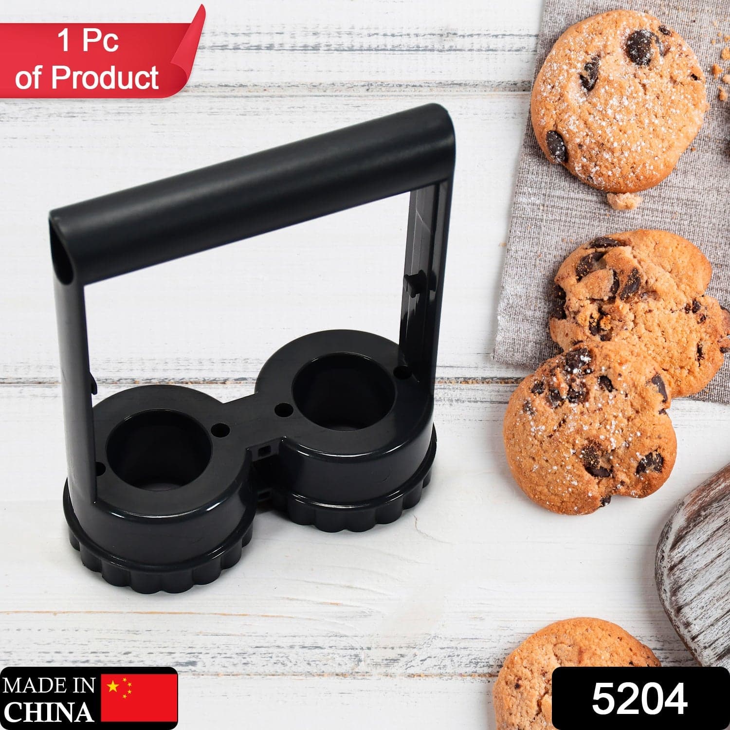 Plastic Handle Fancy Scalloped Edge Shape Cookie Cutter Biscuit Mold Cake Decoration Tools thumbnail 2
