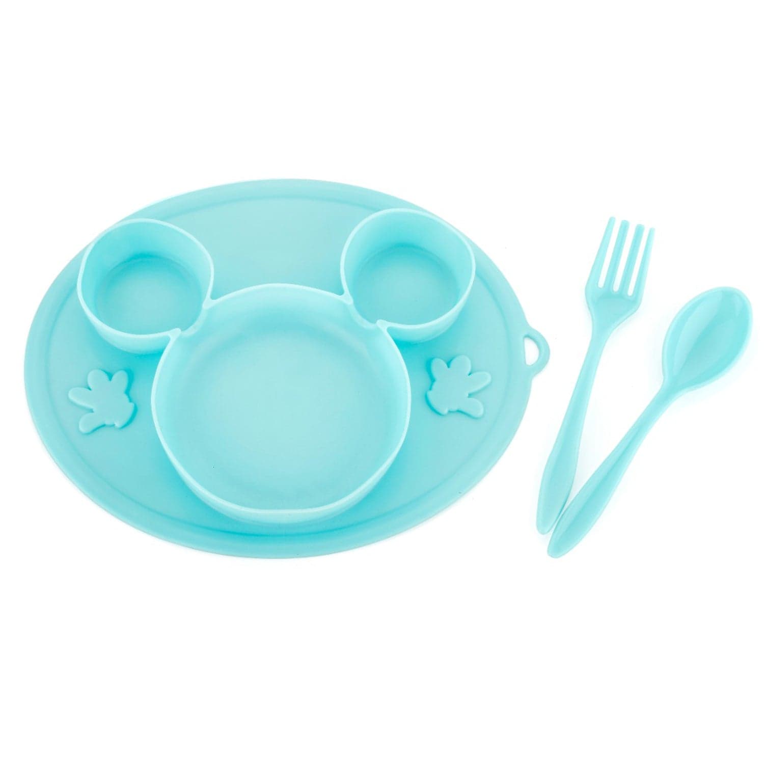 Silicon Micky Plate And 1 Spoon & 1 Fork Card Packing ( 1 Pc Product) thumbnail 4