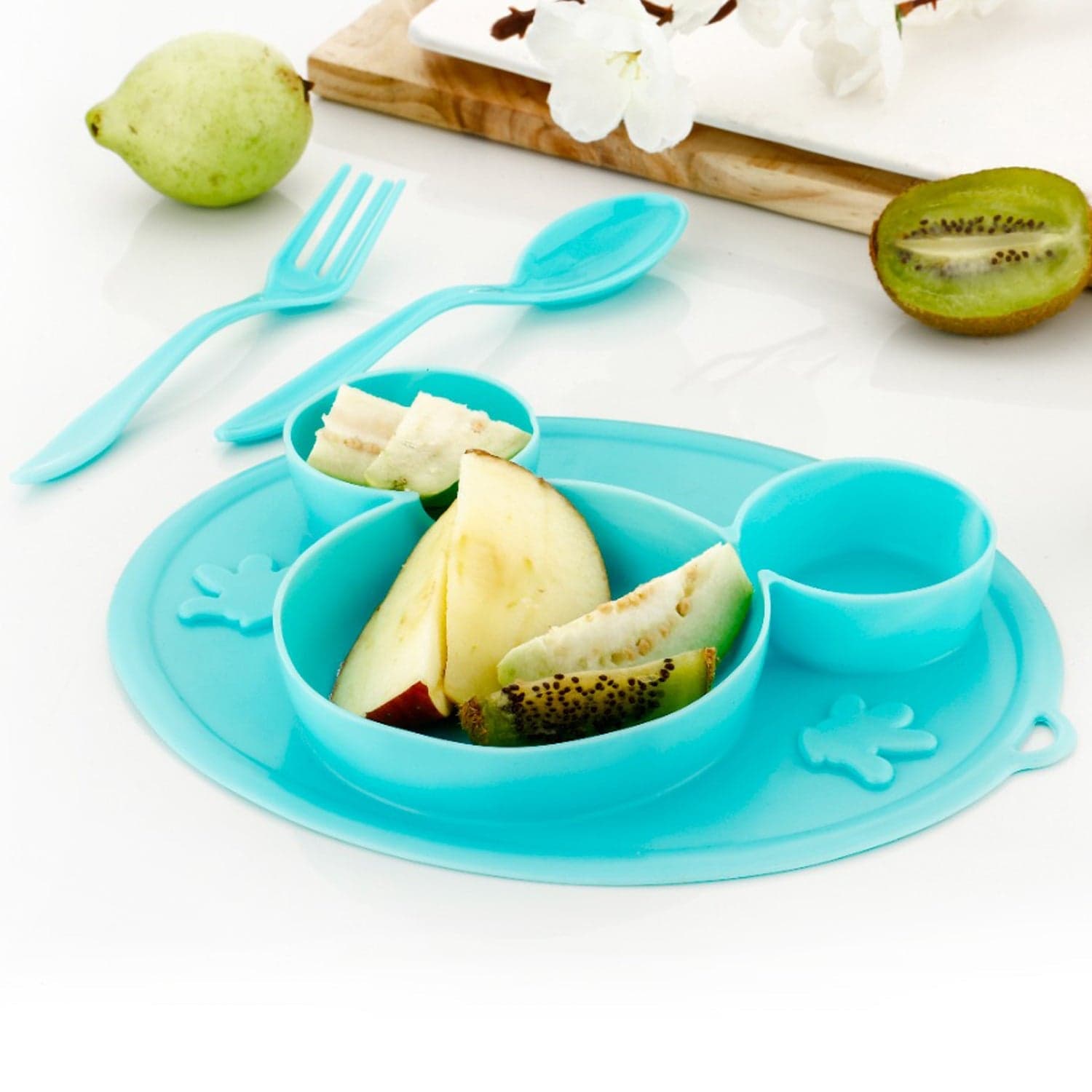 Silicon Micky Plate And 1 Spoon & 1 Fork Card Packing ( 1 Pc Product) thumbnail 8