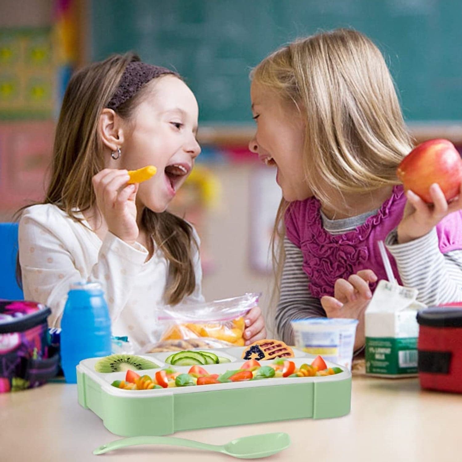 Leak-Proof Lunch Box with 4 Compartments for School & Office Use thumbnail 1