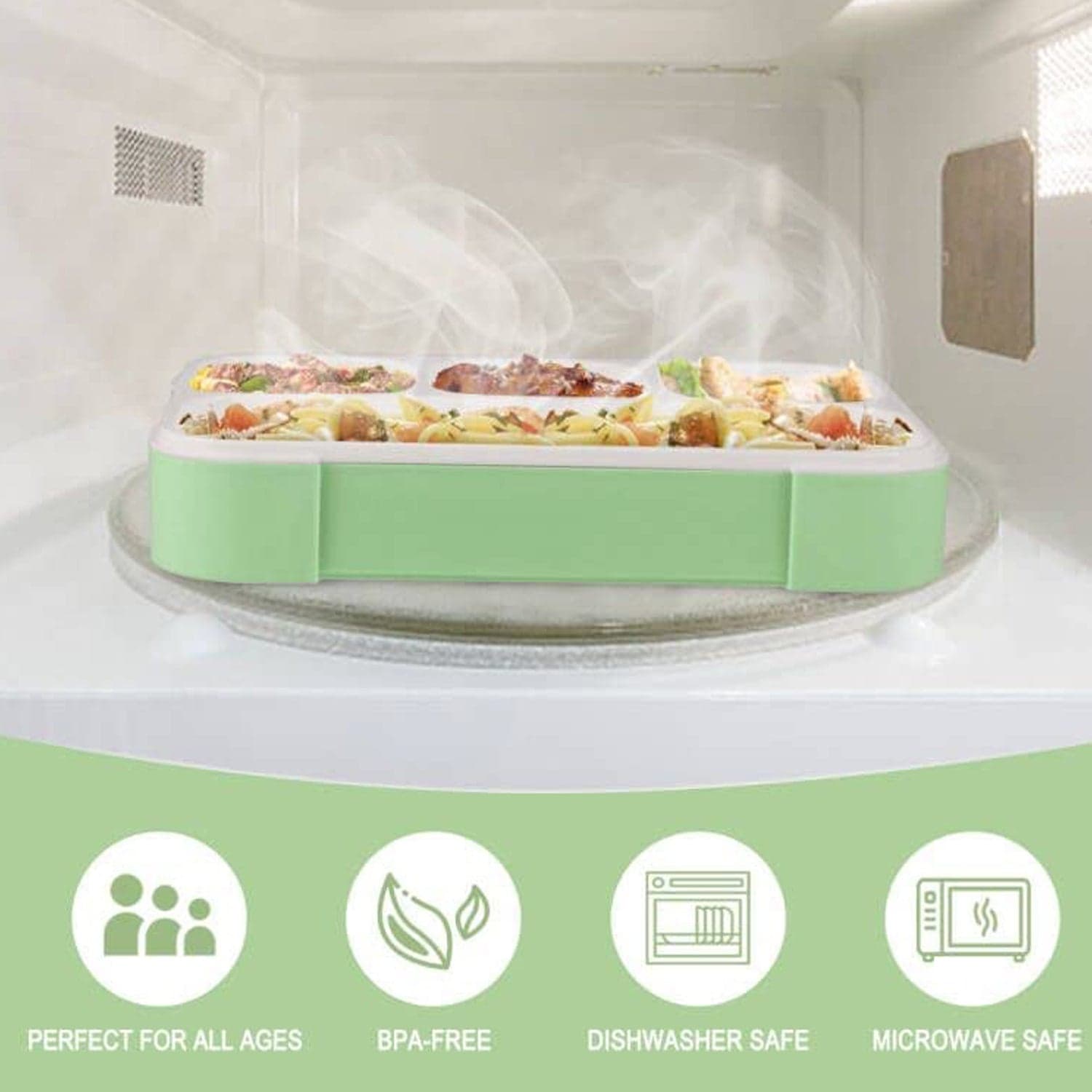 Leak-Proof Lunch Box with 4 Compartments for School & Office Use thumbnail 8