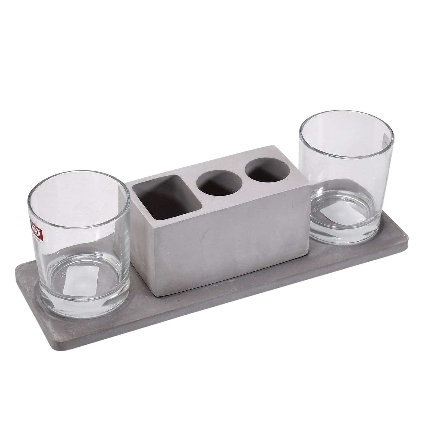 2 Wine Glasses & Marble Holder - Attractive Design for Hotels & Cafes thumbnail 4