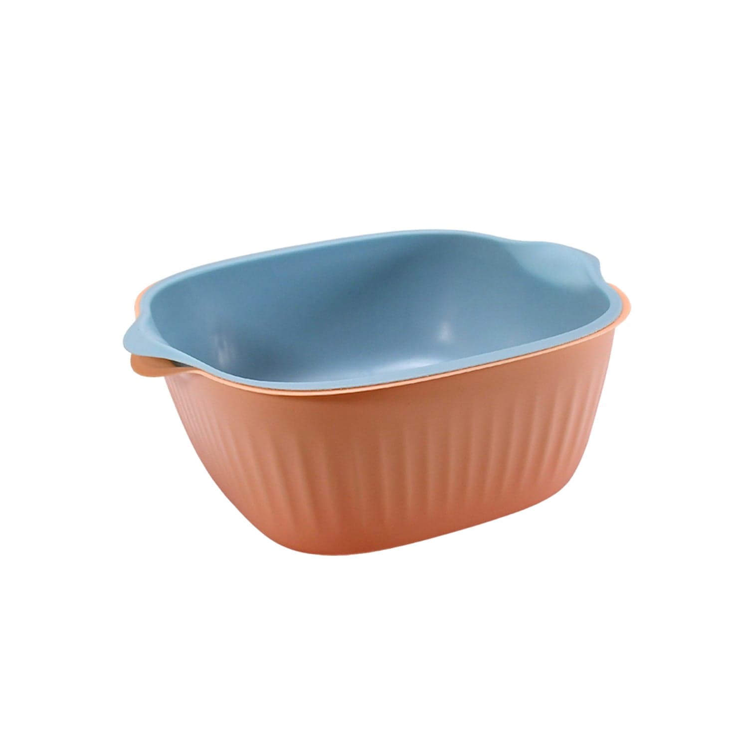 Plastic Washing Bowl & Strainer Basket for Kitchen (Set of 2) thumbnail 4