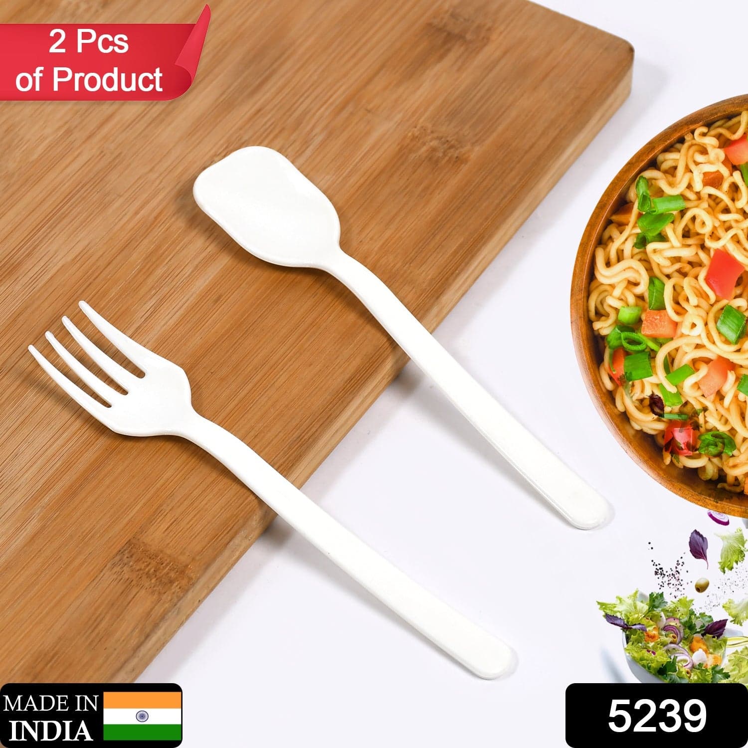 Plastic Forks & Spoon Cutlery-Utensils, Parties, Dinners, Catering Services, Family Gatherings ( Pack Of 2) thumbnail 2