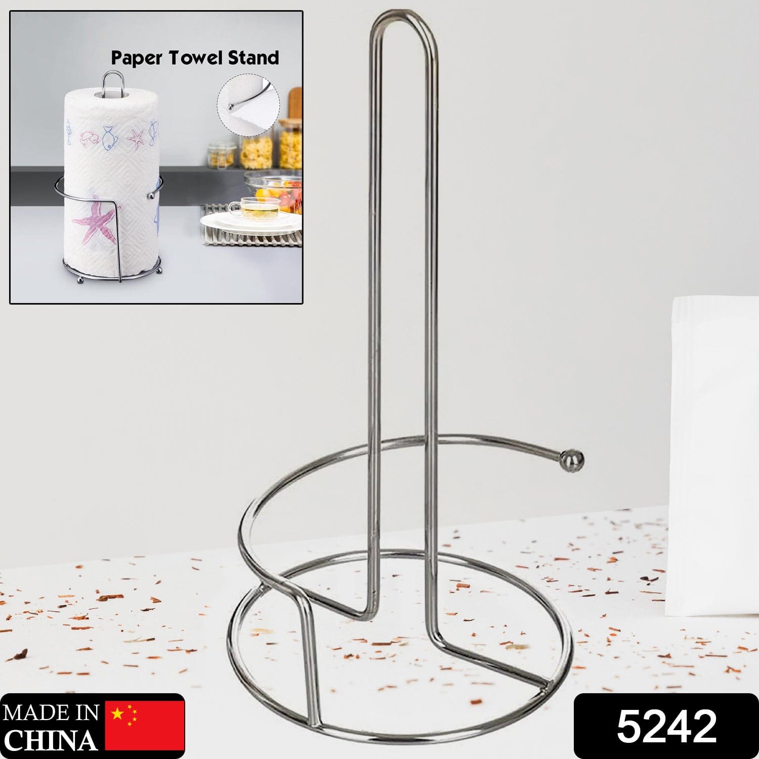 Kitchen Roll Dispenser, Kitchen Napkin Roll Holder, Kitchen Paper Towel Tissue Holder thumbnail 2