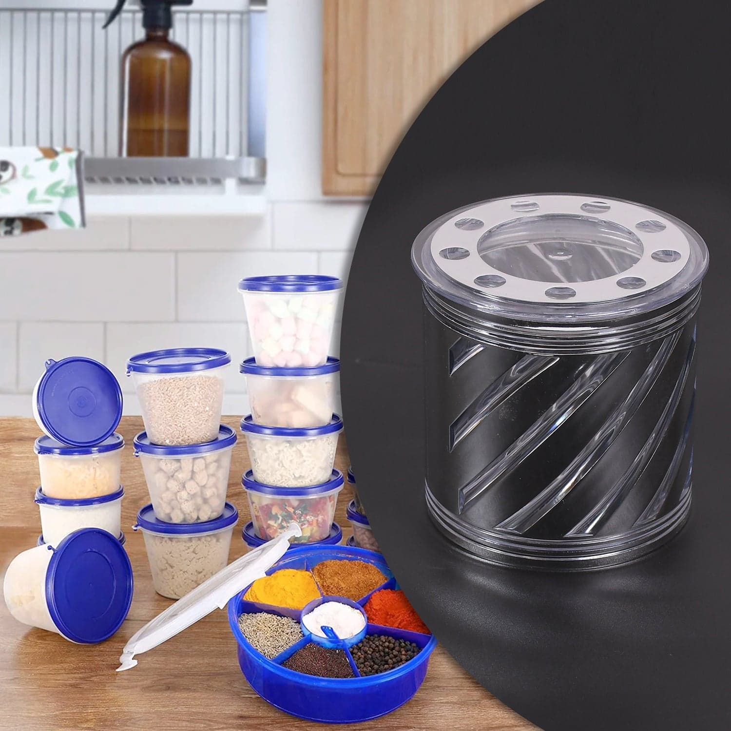 Dry Fruit Container , Storage Airtight Container For home & kitchen Use ( 750 ML ) thumbnail 4
