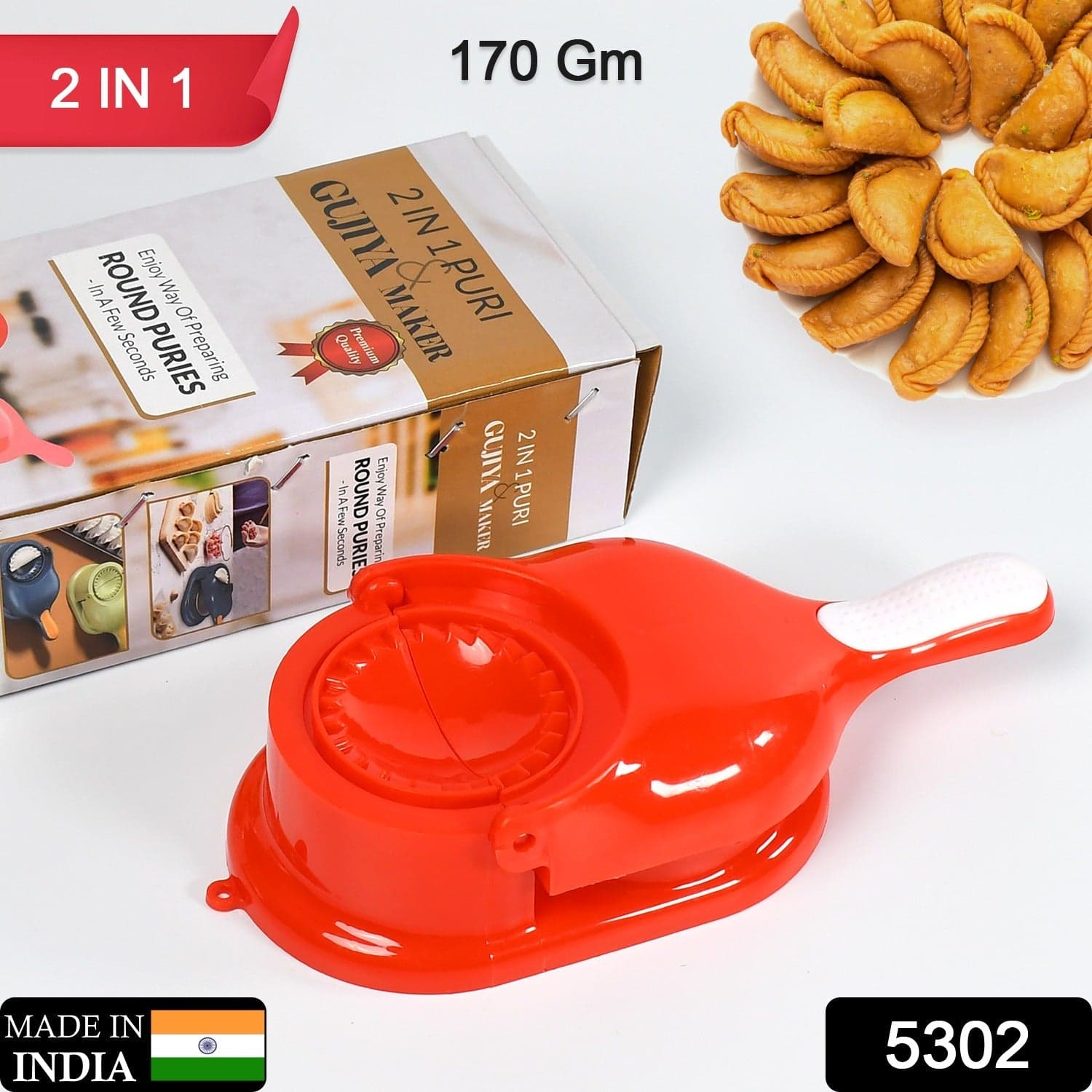 2-in-1 Dumpling Press Mould for Gujiya & Momos thumbnail 2