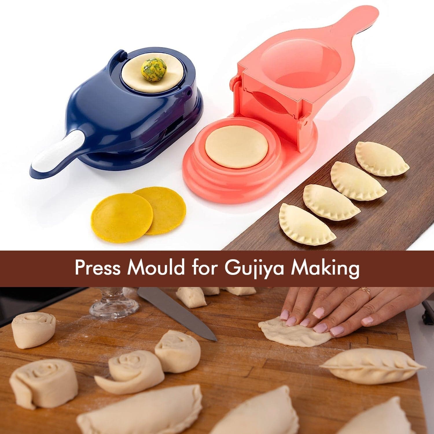 2-in-1 Dumpling Press Mould for Gujiya & Momos thumbnail 5