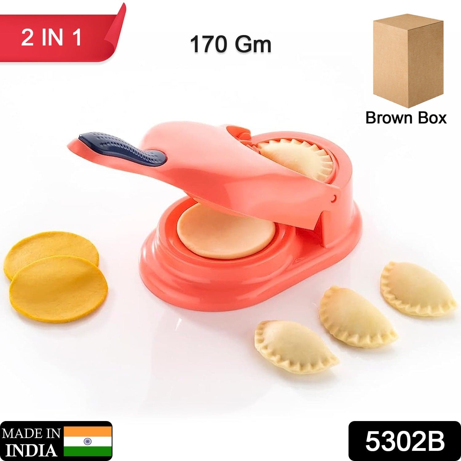 2-in-1 Dumpling Skin Press Mould for Gujiya thumbnail 2
