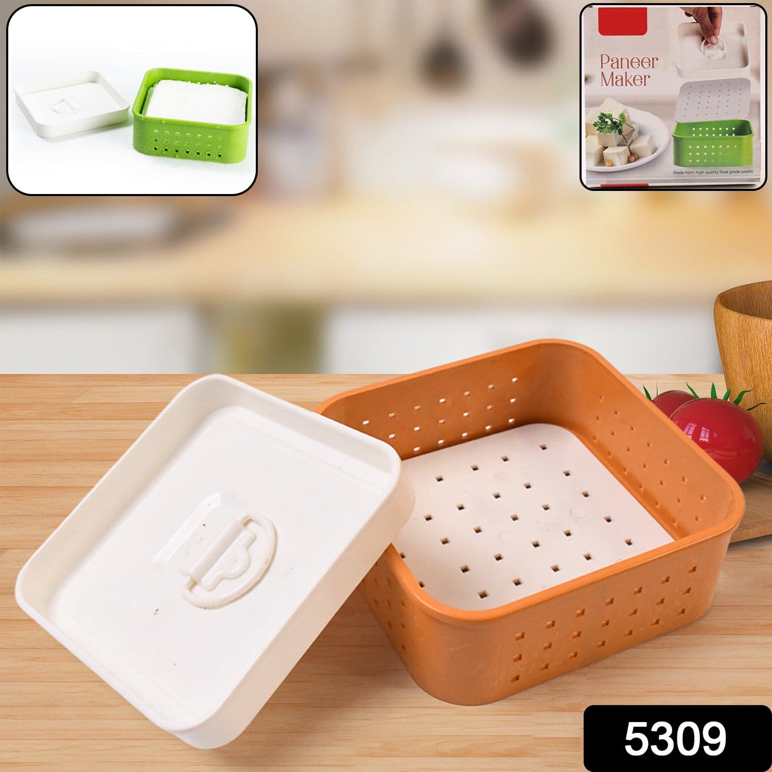 Square Shape Paneer Maker with Lid, Tofu & Sprouts Mould thumbnail 2