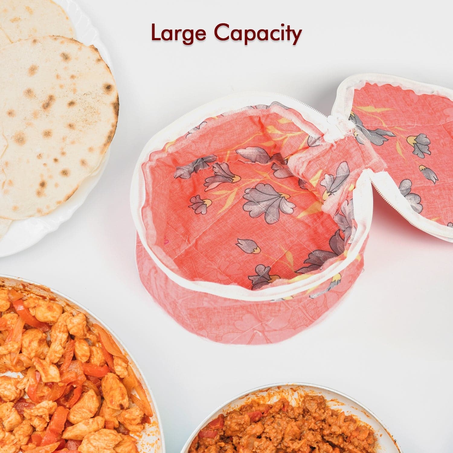 Hot Chapatti Washable Cotton Cloth Casserole Box thumbnail 3