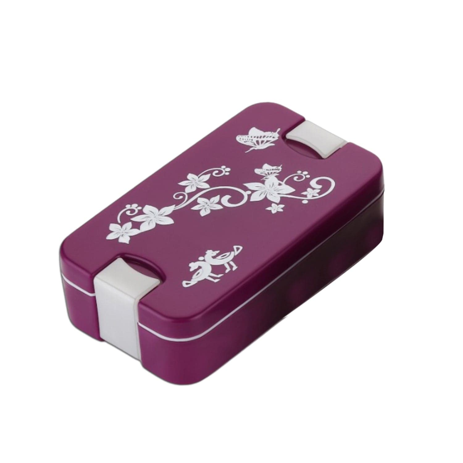 Leak-Proof Airtight Lunch Box with Spoon, 2 Compartments thumbnail 1