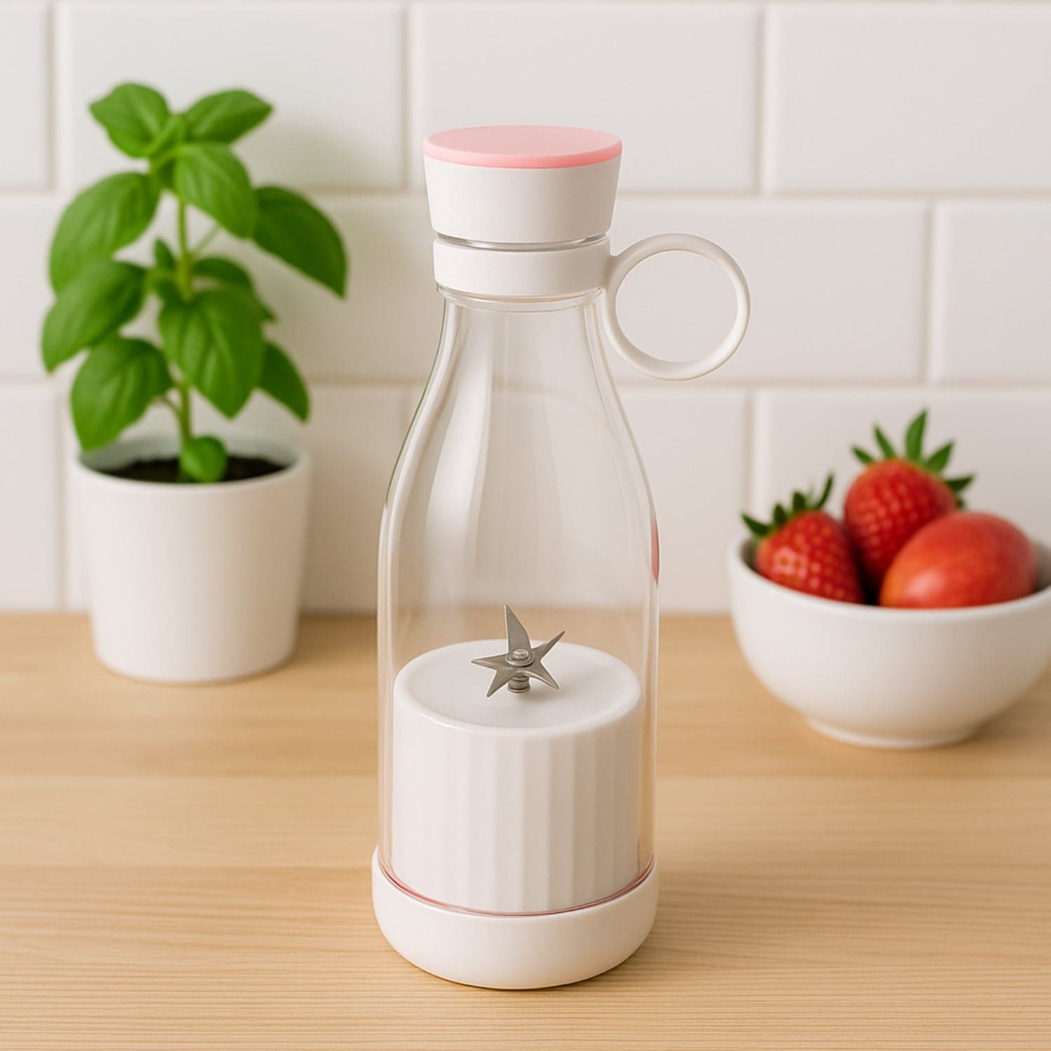 Blender Portable Juicer with 4 Blades 400 Ml Multicolor thumbnail 7