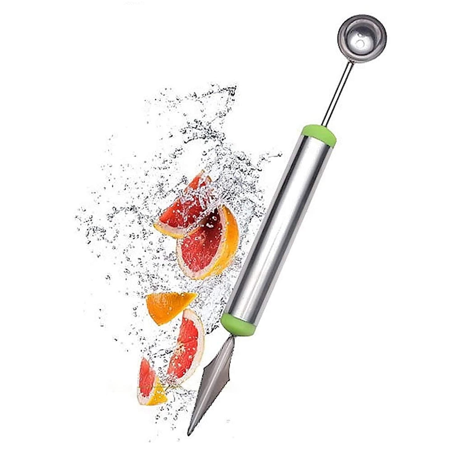 Multifunctional 2 in 1 Melon Baller - Stainless Steel Dig Scoop with Fruit Carving Knife. thumbnail 4