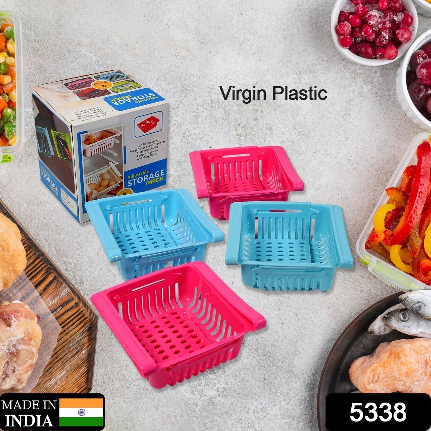 Virgin Freeze Storage Unbreakable Adjustable basket with Extra Storage thumbnail 2