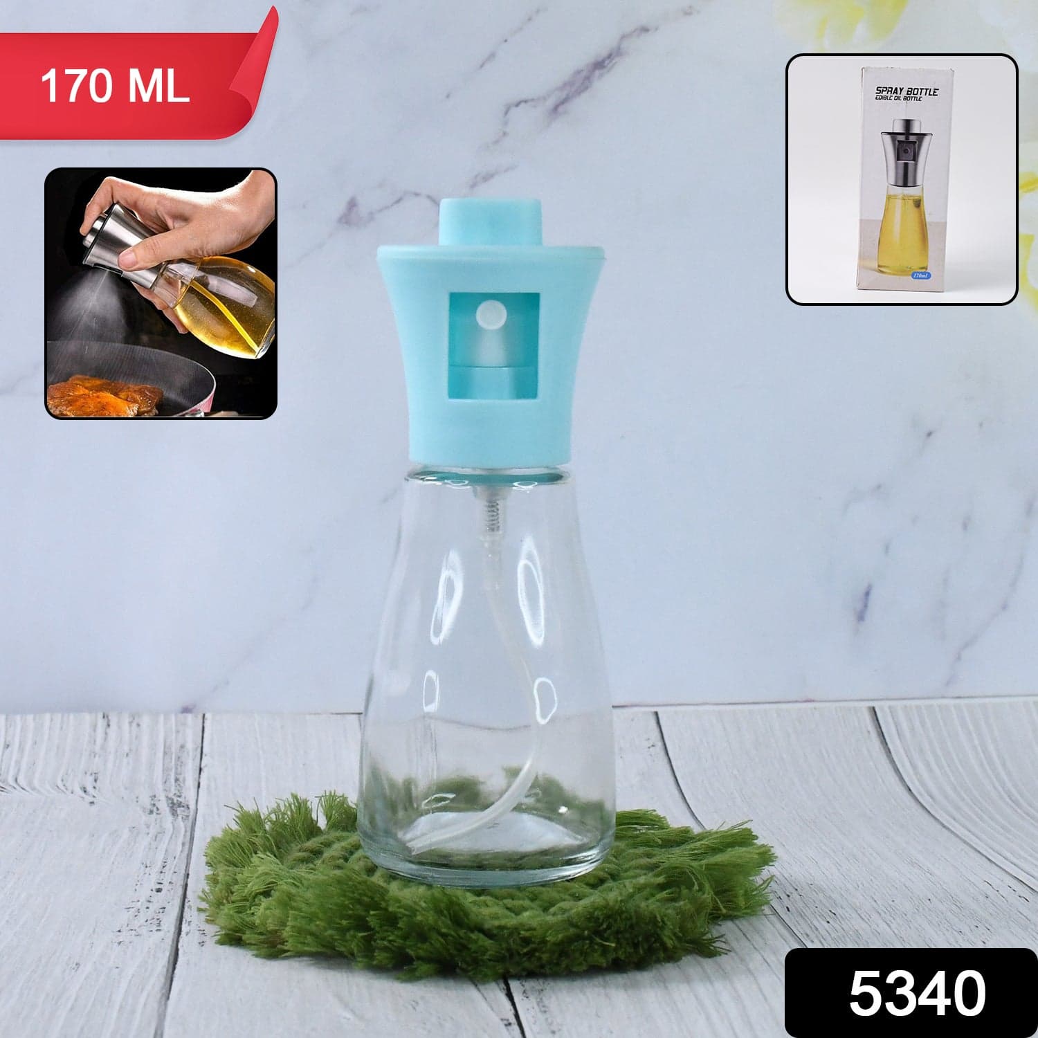 Oil Dispenser Bottle, Oil And Vinegar Cruet, Oil Sprayer Dispenser, Olive Oil Dispenser 170 Ml Mist Oil Spray Bottle For Cooking With Plastic thumbnail 2