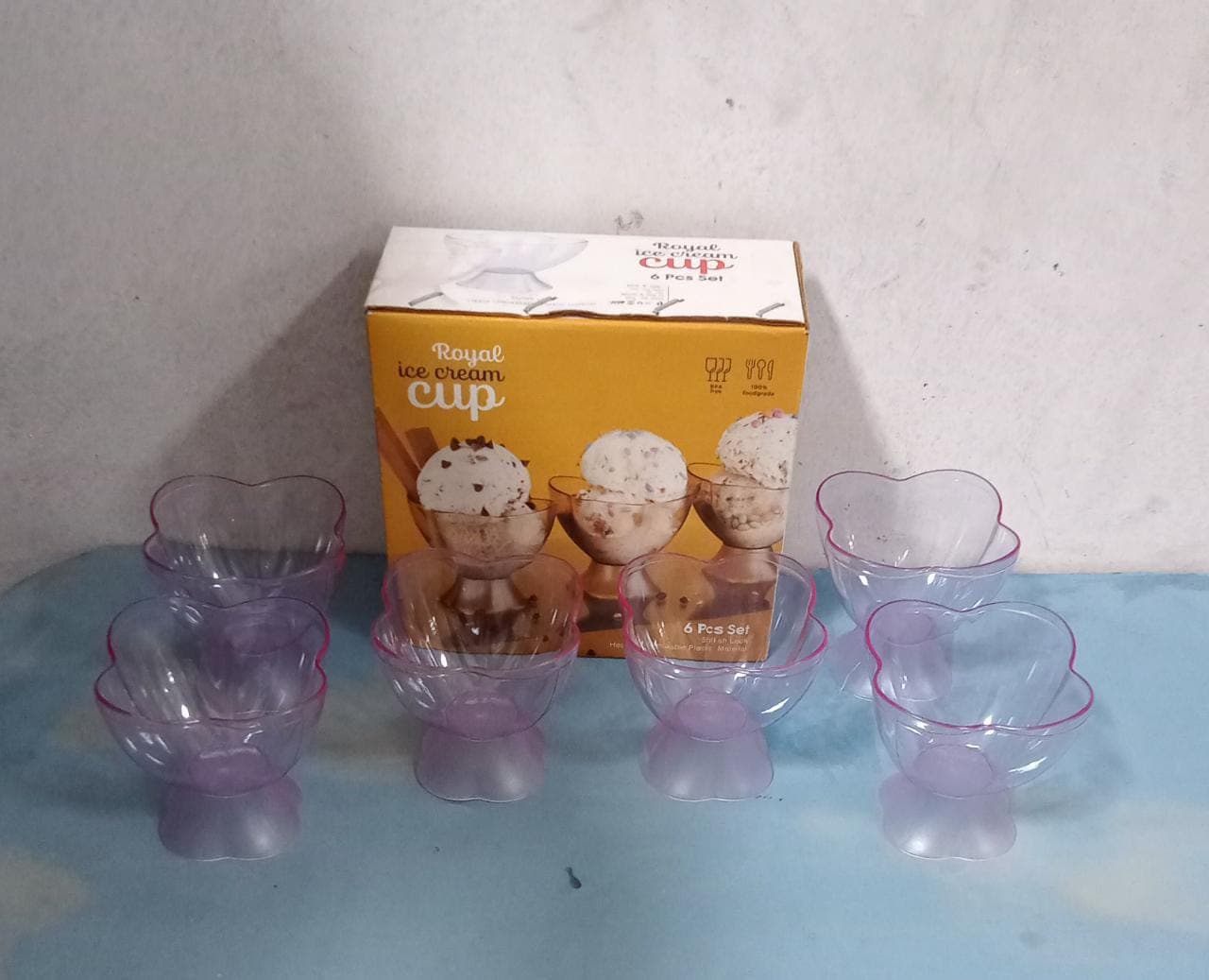 MODERN STYLE DESSERT & ICE CREAM BOWL PLASTIC 6PCS FOR HOME ,OFFICE,PARTY thumbnail 8