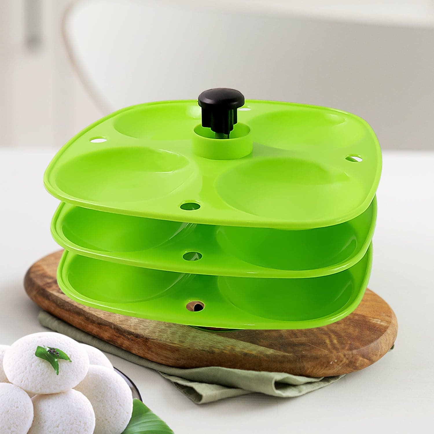 3 Layer Idli Stand for Holding and Serving Idlis (Household Kitchen Use) thumbnail 1