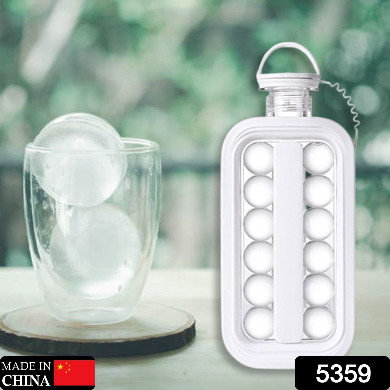 Foldable Ice Tray with Lid, 2-in-1 Ice Ball Maker thumbnail 2