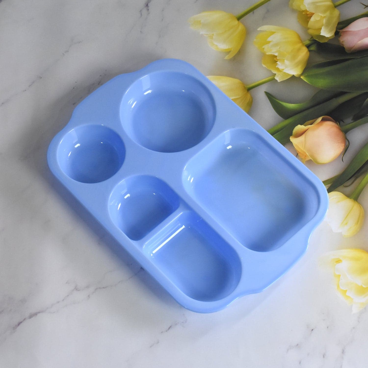 Unbreakable Plastic Food Plates / Biodegradable 5 Compartment Square Plate for Food thumbnail 10