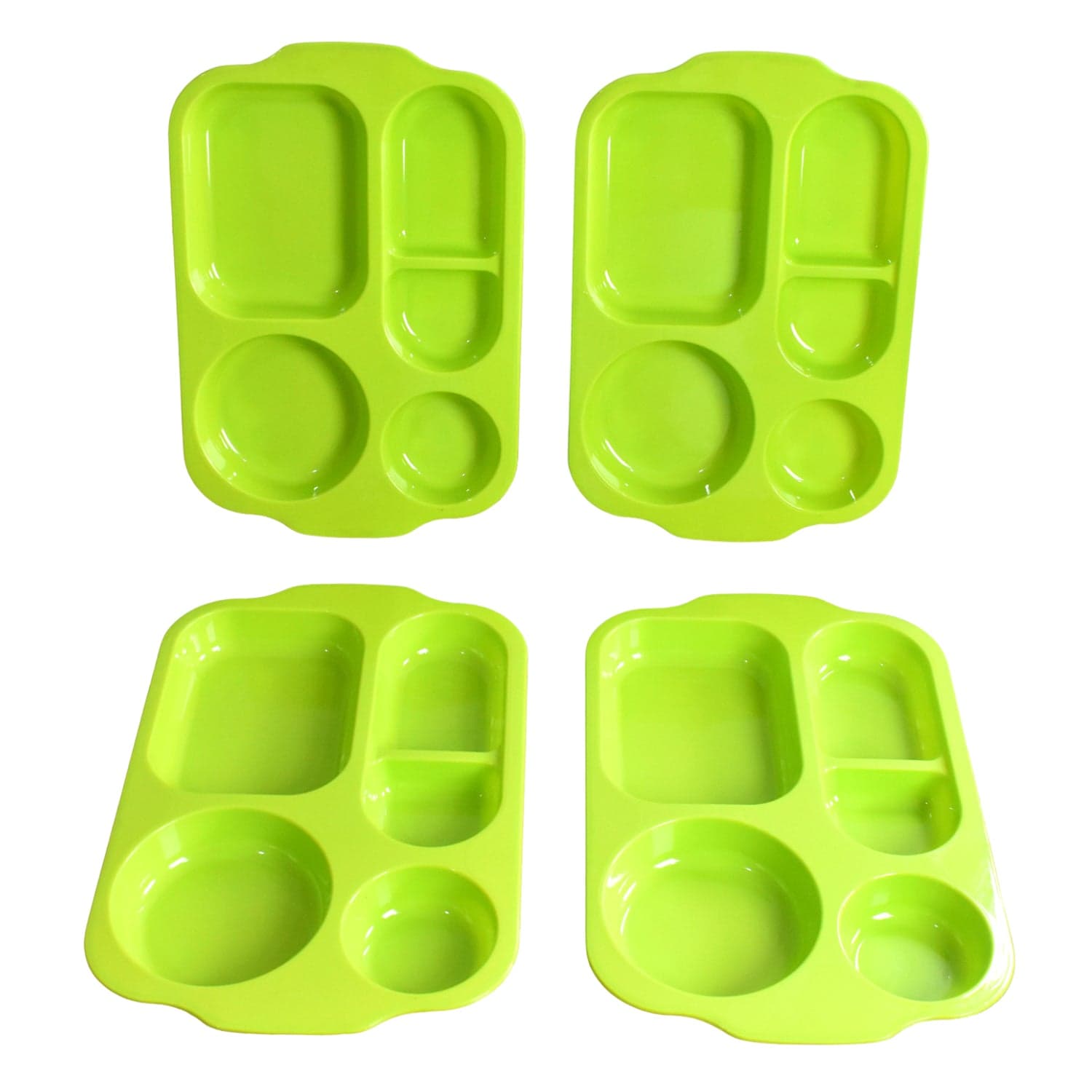 Unbreakable Plastic Food Plates / Biodegradable 5 Compartment Square Plate for Food thumbnail 5