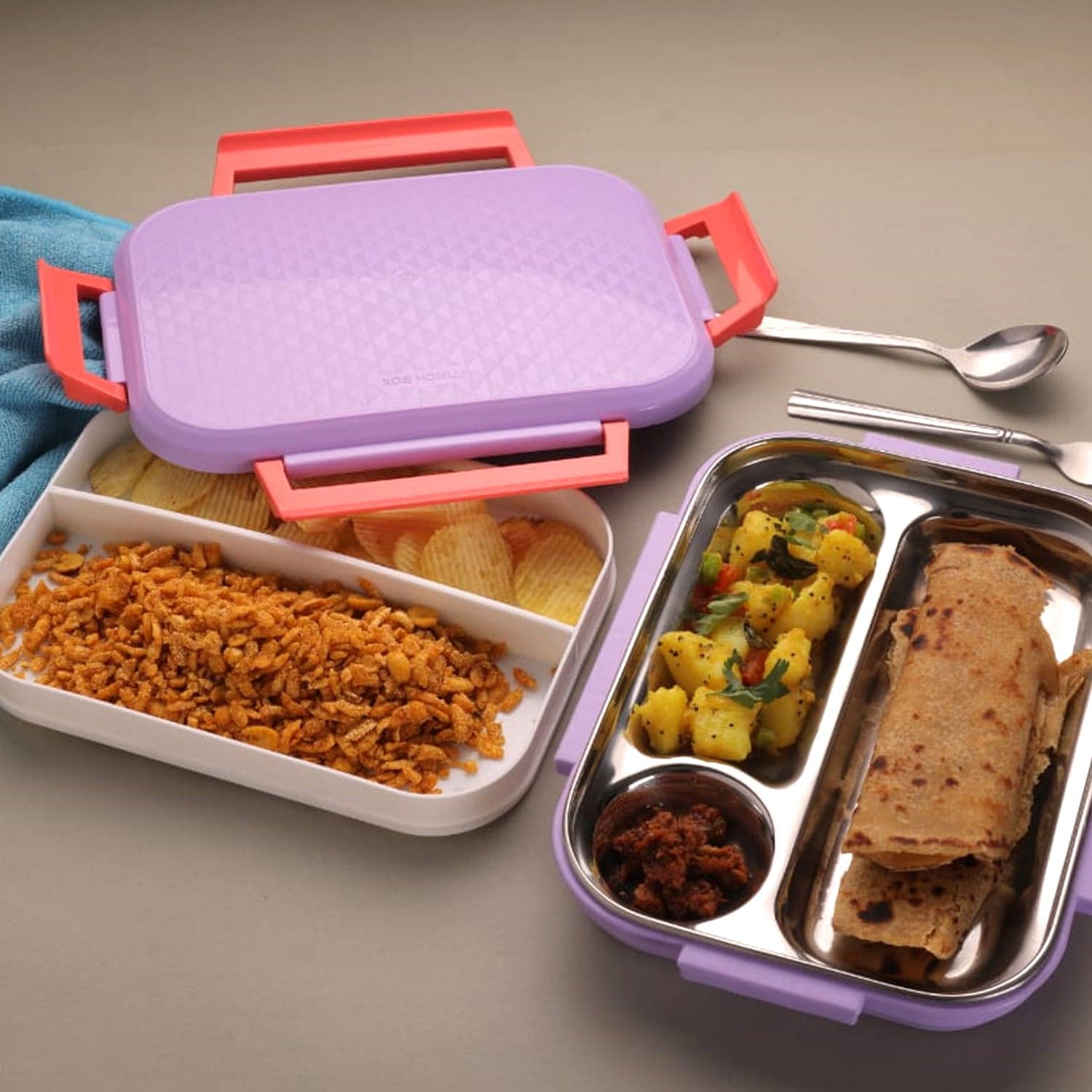 Premium Multi-Compartment Steel Lunch Box for Office, School & Travel thumbnail 2