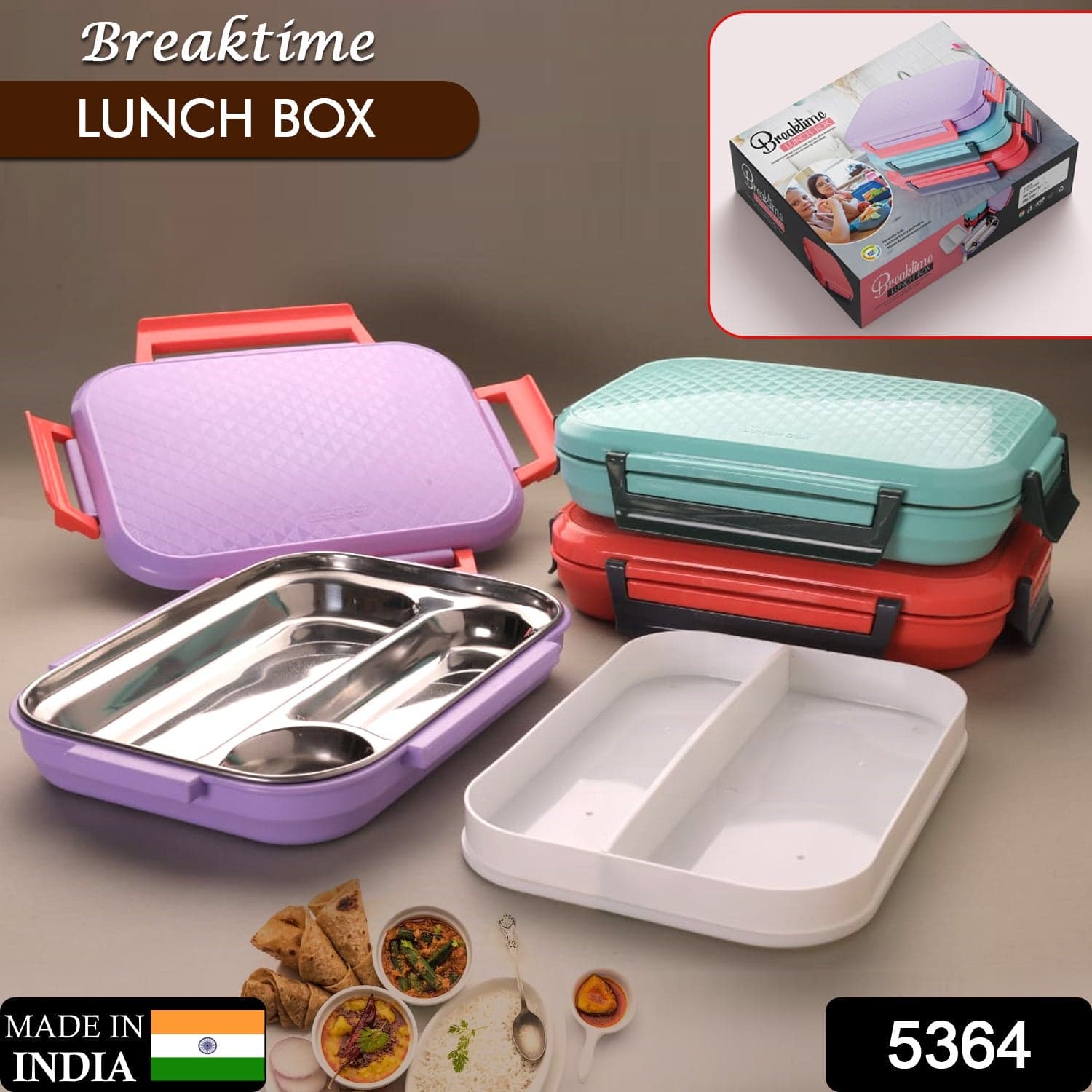 Premium Multi-Compartment Steel Lunch Box for Office, School & Travel thumbnail 4