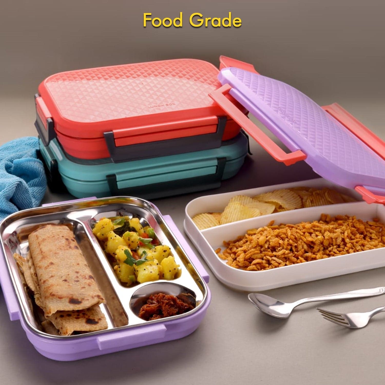 Premium Multi-Compartment Steel Lunch Box for Office, School & Travel thumbnail 6