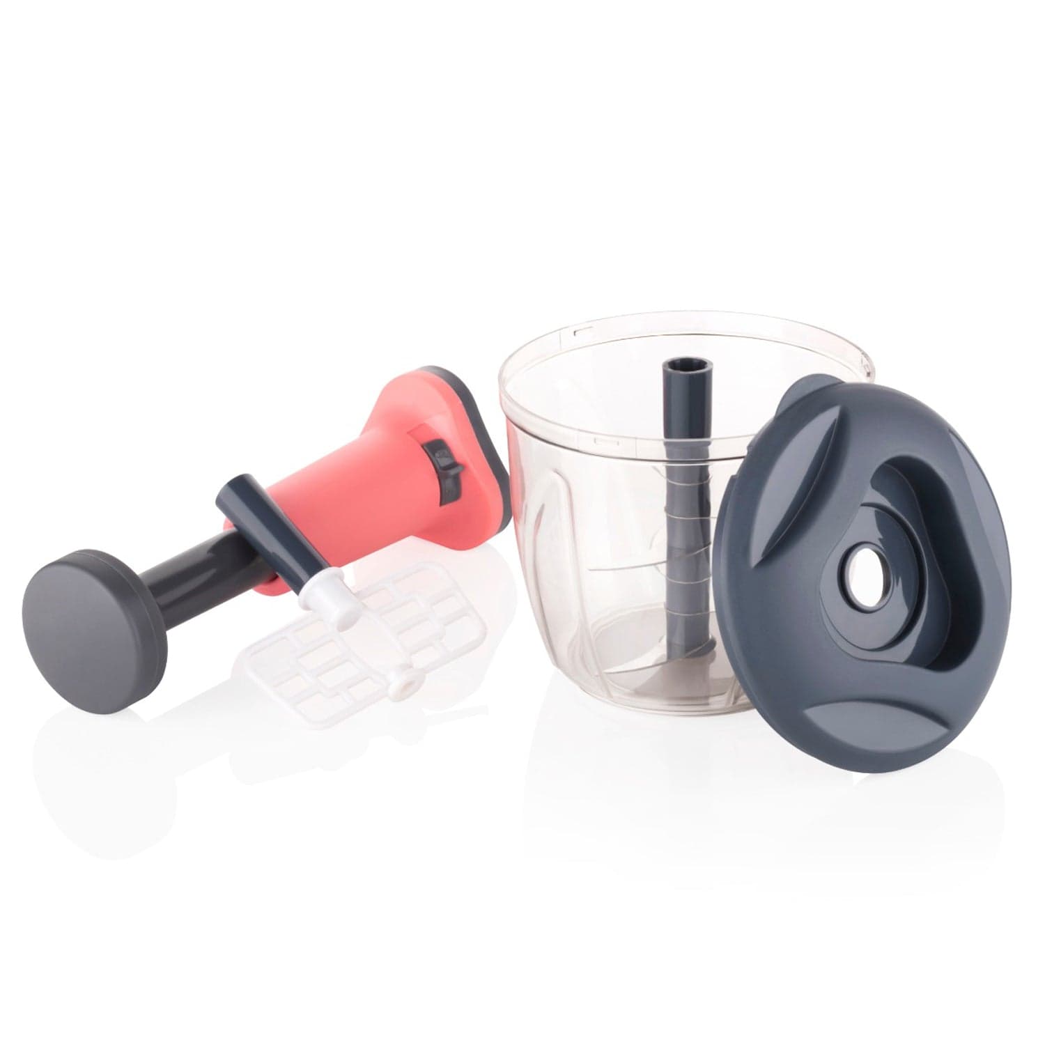 1100 ml 2 in 1 Push up Chopper with affixed with 6 Sharp Blade | Vegetable and Fruit Cutter with Easy Push and chop Button thumbnail 5