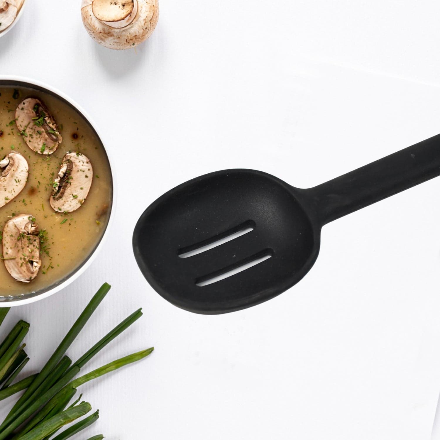 SILICON NON-STICK HEAT RESISTANT KITCHEN ITEM PREMIUM SPOON ( 1PC ) thumbnail 2
