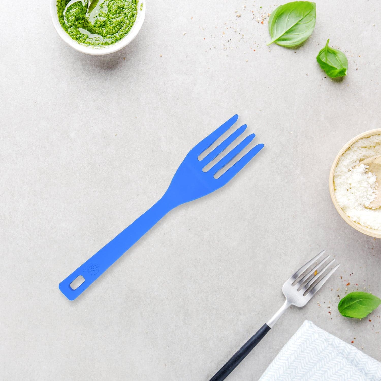 BENDABLE KIDS SILICONE HANDLE FORK | CHILDREN PLASTIC BABY FORK ( 1pc ) thumbnail 5